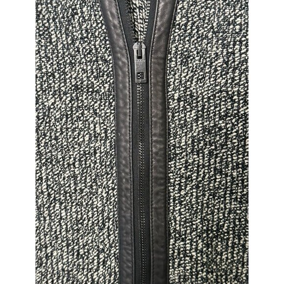 Rag And Bone Zip Front Leather Trim Wool Jacket Size‎ Medium - Picture 4 of 10